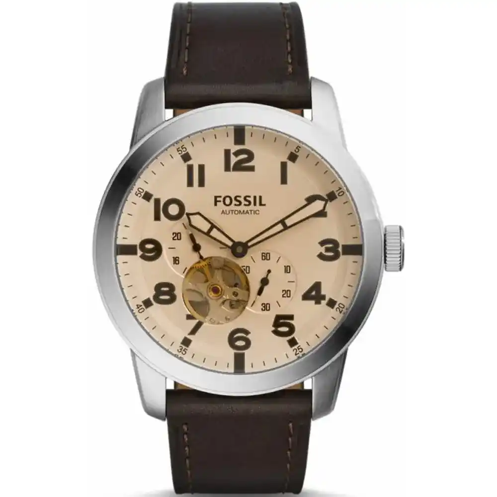 fossil-pilot-automatic-watch-me3119-beige-dial-brown-leather-strap-egypt