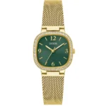 original-gw0354l5-guess-women-lady-watch-green-dial-gold-metal-mesh-strap-crystal-egypt