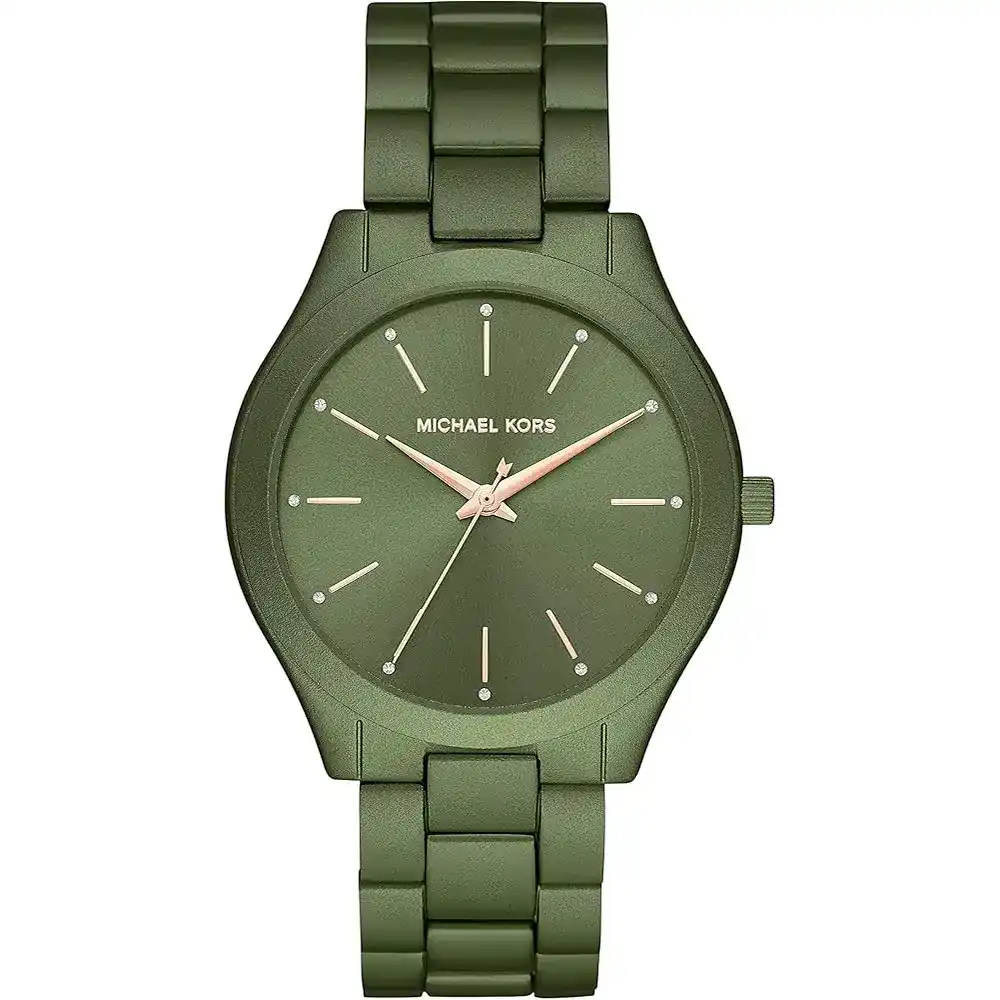 original-mk4526-michael-kors-watch-women-green-dial-metal-strap-runway-slim-egypt