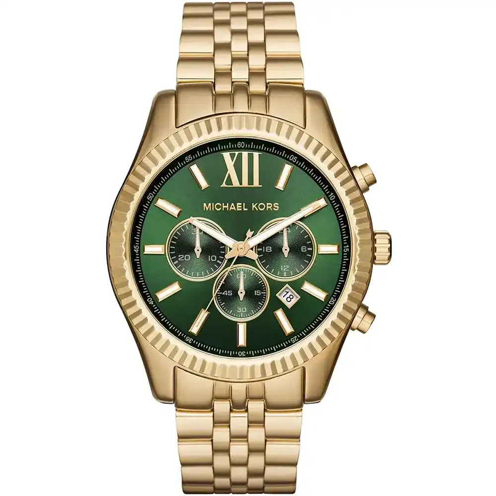 original-mk8446-michael-kors-watch-men-green-dial-metal-gold-strap-egypt