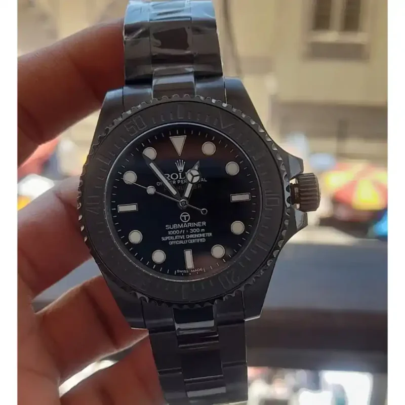 Rolex Submariner Watch full Black Egypt - Image 3
