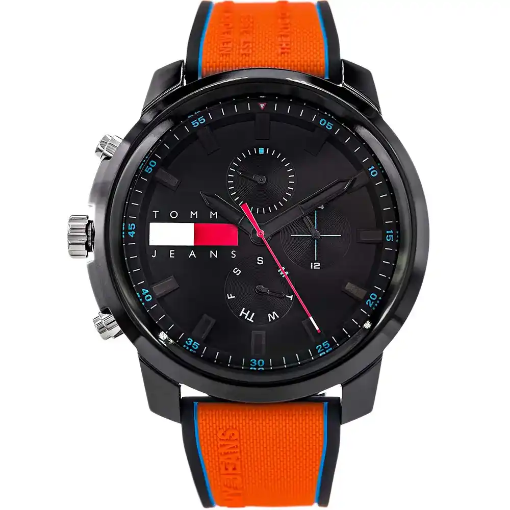 1710583-original-tommy-hilfiger-men-watch-orange-rubber-silicone-strap-blaack-dial-egypt-Wynwood