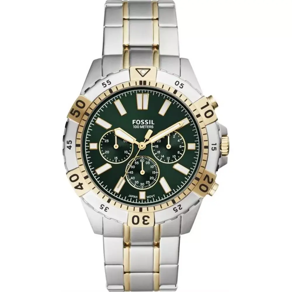 fs5622-original-fossil-men-watch-garrett-chronograph-two-tone-44mm-green-dial-silver-gold-metal-strap-egypt