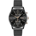 1513811-original-hugo-boss-watch-water-resistant-5bar-men-black-dial-metal-stainless-mesh-strap-quartz-battery-analog-chronograph-associate-egypt