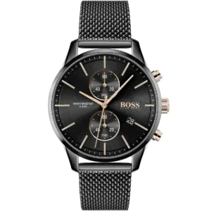 1513811-original-hugo-boss-watch-water-resistant-5bar-men-black-dial-metal-stainless-mesh-strap-quartz-battery-analog-chronograph-associate-egypt