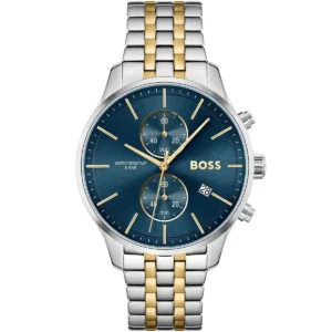 1513976-original-hugo-boss-watch-water-resistant-5bar-men-blue-dial-metal-stainless-silver-gold-strap-quartz-battery-analog-chronograph-associate-egypt
