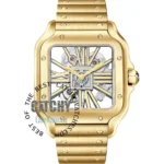 cartier-watch-for-men-in-egypt-de-santos-with-gold-skeleton-dial--metal-strap
