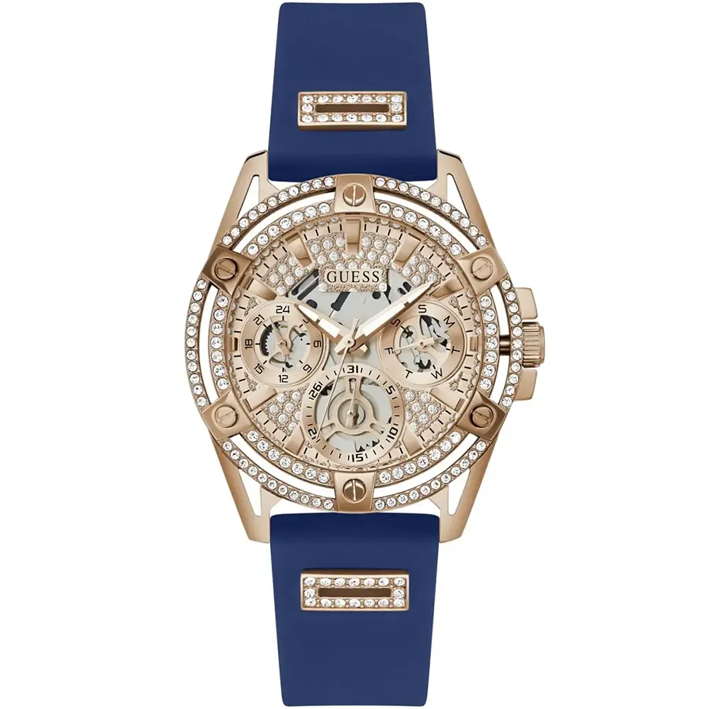 gw0536l5-original- guess-watch-women-rose-gold-dial-rubber-blue-strap-quartz-battery-analog-crystals-queen-egypt