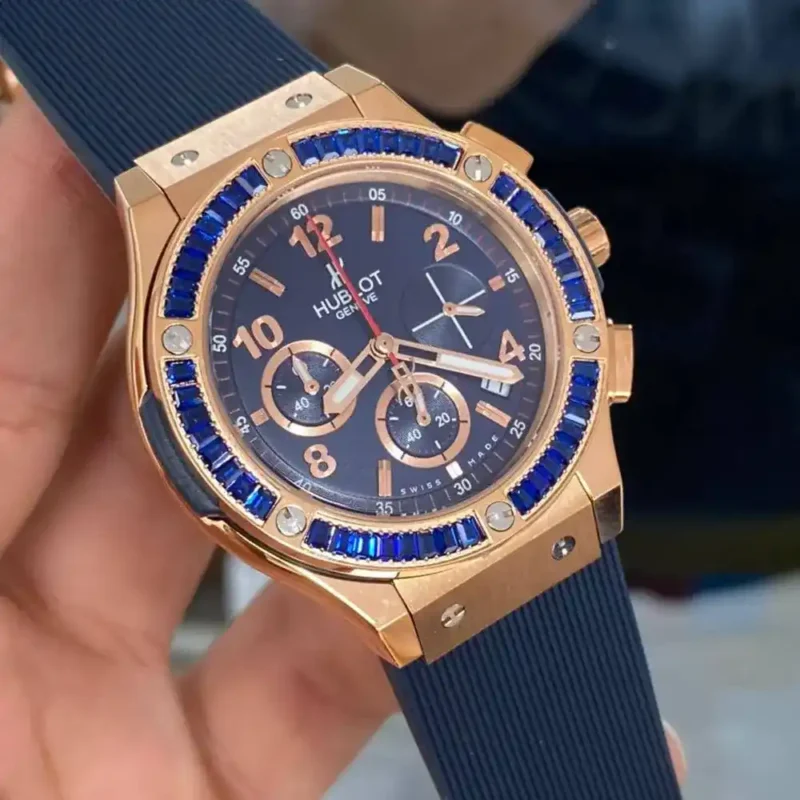 Hublot Ladies Big Bang Diamond Blue Watch - Image 2