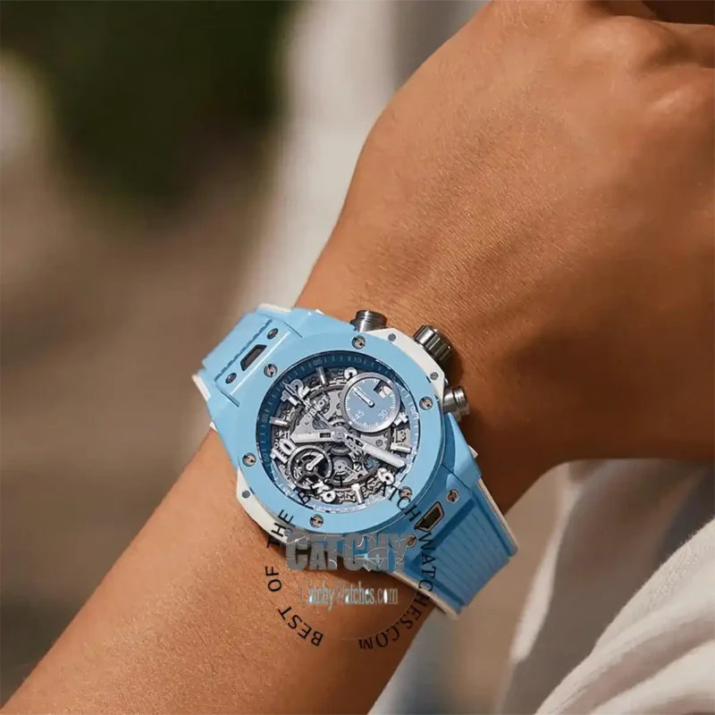 Hublot Watch Big Bang Sky Blue Ceramic Unisex - Image 11