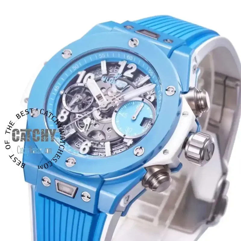 Hublot Watch Big Bang Sky Blue Ceramic Unisex - Image 3