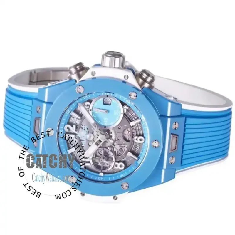 Hublot Watch Big Bang Sky Blue Ceramic Unisex - Image 4