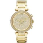 mk5856-original-michael-kors-chronograph-watch-women-gold-dial-metal-stainless-steel-golden-strap-quartz-battery-analog-crystals-parker-egypt