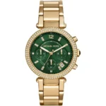 mk6263-michael-kors-watch-women-green-dial-metal-stainless-steel-gold-strap-quartz-battery-analog-chronograph-parker-egypt
