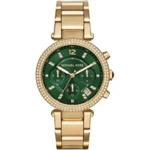mk6263-michael-kors-watch-women-green-dial-metal-stainless-steel-gold-strap-quartz-battery-analog-chronograph-parker-egypt