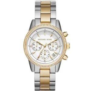 mk6474-michael-kors-chronograph-watch-women-white-dial-metal-stainless-steel-silver-gold-strap-quartz-battery-analog-ritz-egypt