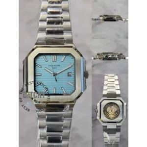 patek-philippe-58211A-001-cubitus-men-automatic-watch-square-dial-tiffany-silver-metal-strap-mirror-original-first-high-copy-new-2025-egypt