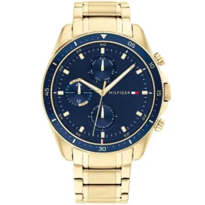 1791834-original-tommy-hilfiger-watch-men-blue-dial-metal-gold-strap-battery-date-parker-egypt