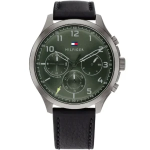 1791856-original-tommy-hilfiger-watch-men-green-dial-leather-black-strap-quartz-battery-analog-asher-egypt