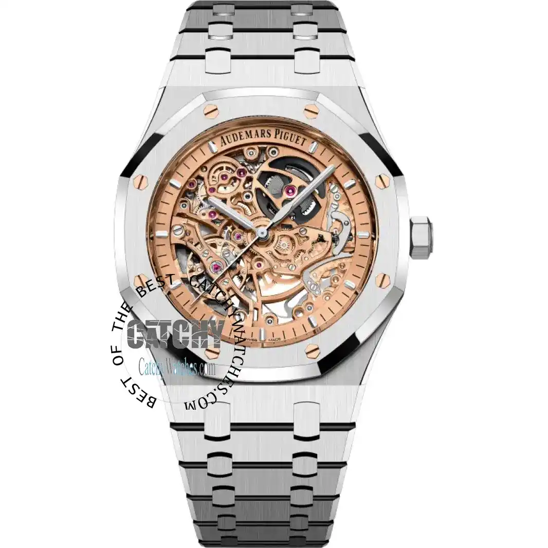 audemars-piguet-men-watch-skeleton-automatic-pink-gold-dial-silver-metal-strap-mirrir-replica-original-egypt