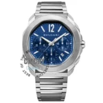 bulgari-bvlgari-octo-roma-blue-dial-new-model-2025-Steel-Bracelet-silver-metal-strap-automatic-for-men-in-egypt