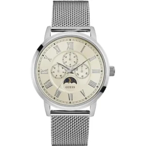 guess-w0871g4-delancy-original-men-watch-off-white-dial-silver-mesh-metal-strap-moon-egypt