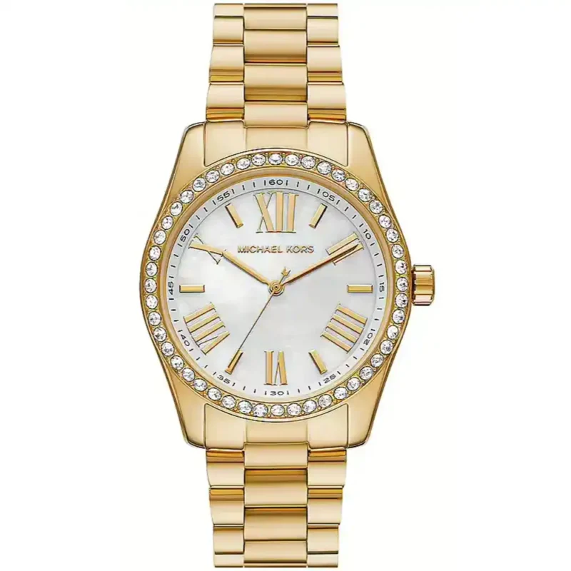 mk1079-original-watch-chronograph-woman-michael-kors-lexington-white-dial-gold-metal-strap-three-hand-egypt