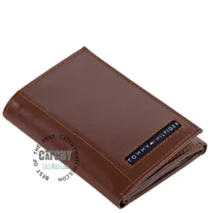 tommy-hilfiger-mirror-original-genuine-rough-leather-wallets-for-mens-women-in-egypt-reel-brown-color-trifold