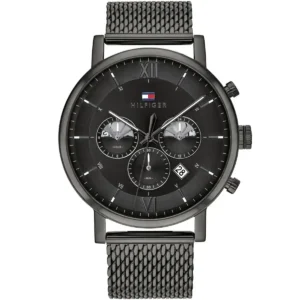 1710411-original-tommy-hilfiger-watch-men-black-dial-mesh-metal-stainless-steel-strap-quartz-battery-analog-chronograph-evan-egypt