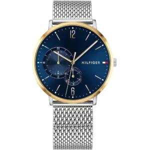 1791505-original-tommy-hilfiger-watch-men-silver-metal-mesh-strap-blue-dial-brooklyn-egypt