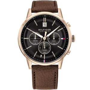 1791631-tommy-hilfiger-watch-established-in-1985-dual-time-men-black-dial-leather-brown-strap-quartz-battery-analog-kyle-egypt