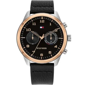 1791786-original-tommy-hilfiger-watch-dual-time-men-black-dial-leather-strap-quartz-battery-analog-patrick-egypt