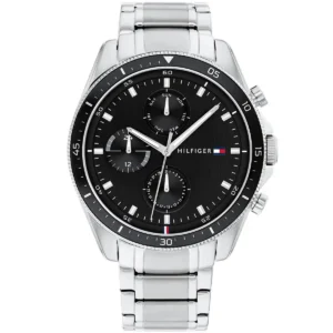 1791835-origina-tommy-hilfiger-watch-men-black-dial-silver-metal-strap-quartz-battery-analog-egypt