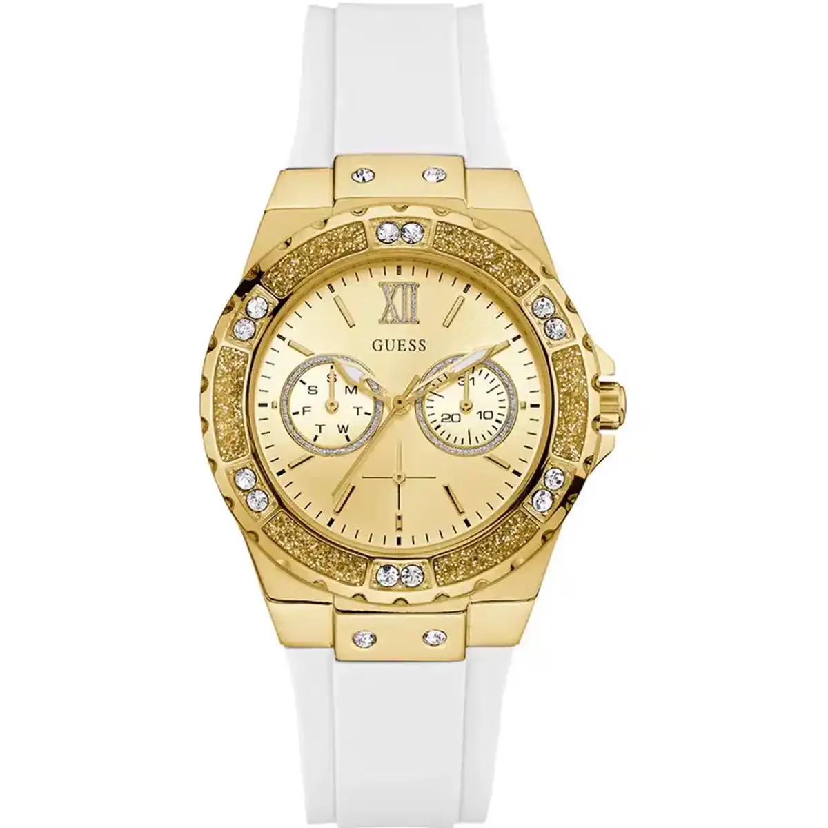 GW0519L2-original-guess-women-watch-gold-dial-white-rubber-strap-egypt