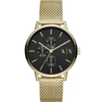 ax2715-original-armani-exchange-watch-men-black-dial-stainless-steel-metal-mesh-gold-strap-quartz-analog-three-hand-cayde-egypt