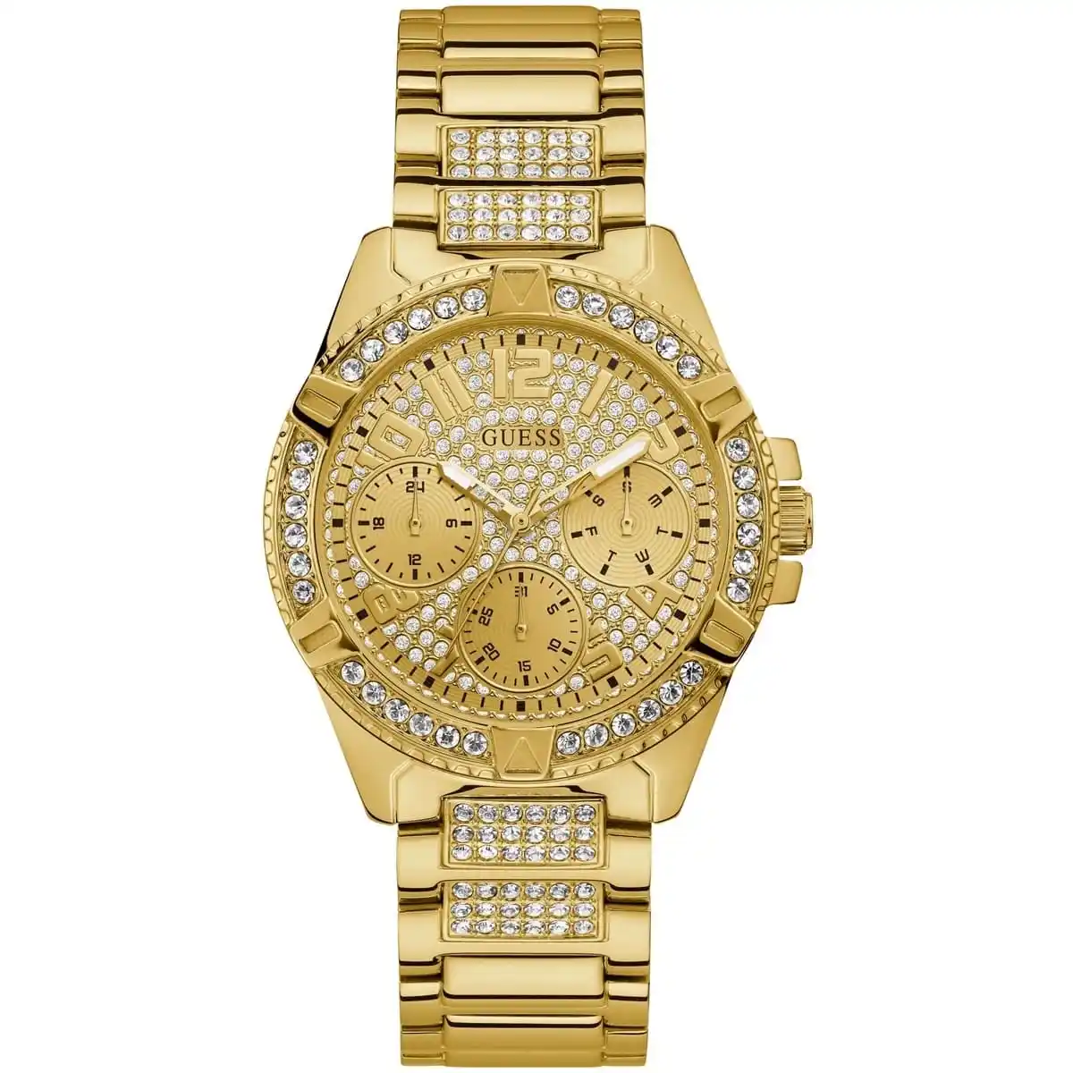 w1156l2-guess-watch-women-gold-metal-strap;-golden-dial-lady-frontier