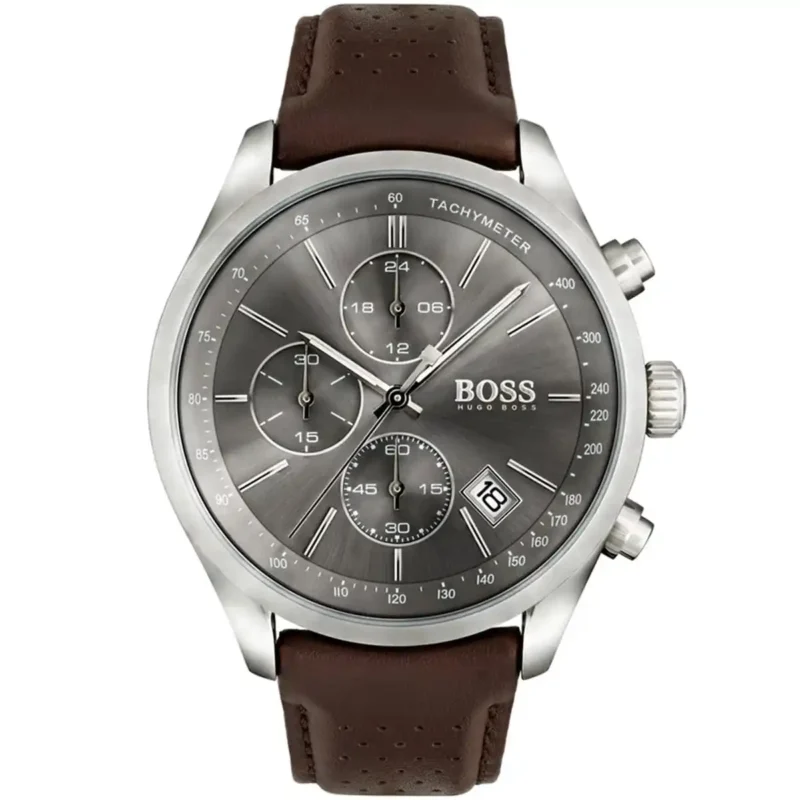 1513476-original-hugo-boss-watch-men-gray-dial-leather-brown-strap-quartz-analog-chronograph-grand-prix-egypt