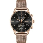 1513806-original-hugo-boss-watch-water-resistant-5bar-men-black-dial-metal-stainless-rose-gold-mesh-strap-quartz-battery-analog-chronograph-associate-egypt