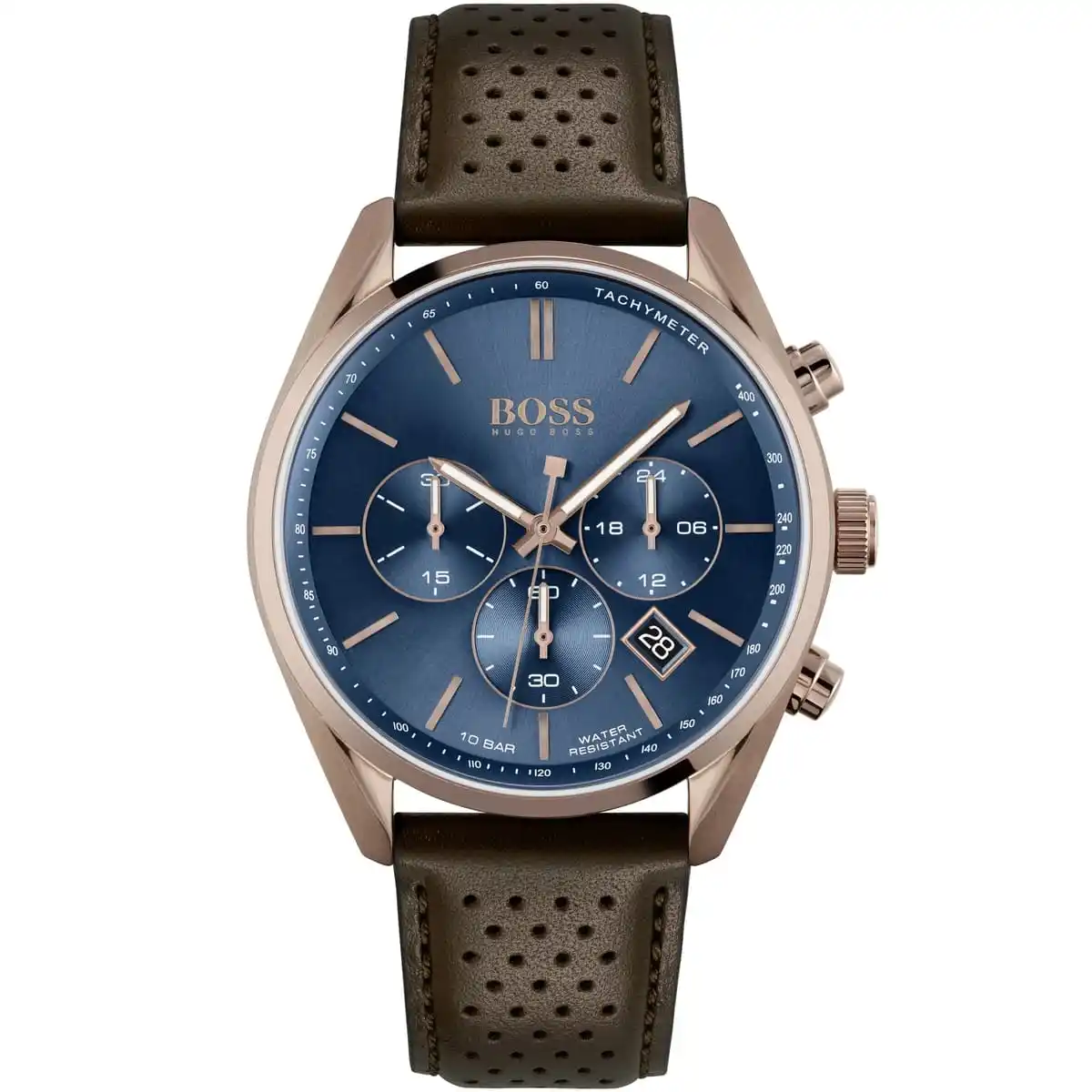 1513817-hugo-boss-watch-men-blue-dial-leather-brown-strap-quartz-analog-chronograph-champion-egypt