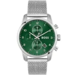 1513938-original-hugo-boss-watch-men-green-dial-metal-stainless-silver-mesh-strap-quartz-battery-analog-chronograph-skymaster-egypt