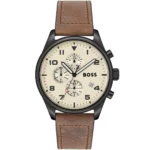 1513990-original-hugo-boss-watch-men-beige-dial-leather-brown-strap-quartz-battery-analog-chronograph-view-egypt