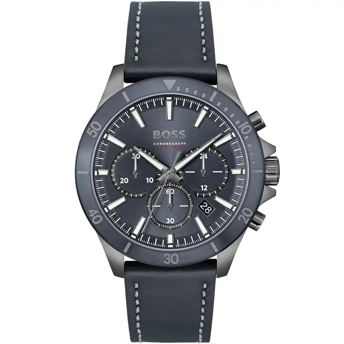 1514056-original-hugo-boss-watch-chronograph-5bar-165ft-men-blue-dial-leather-strap-quartz-battery-analog-troper-egypt