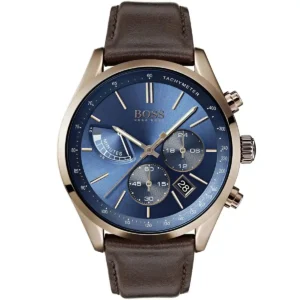 1513604-hugo-boss-watch-men-blue-dial-leather-brown-strap-quartz-analog-chronograph-grand-prix-egypt