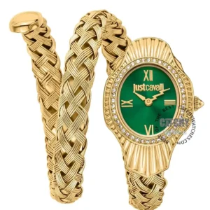 just-cavalli-women's-watch-signature-snake-green-dial-gold-strap-2two-laps-egypt