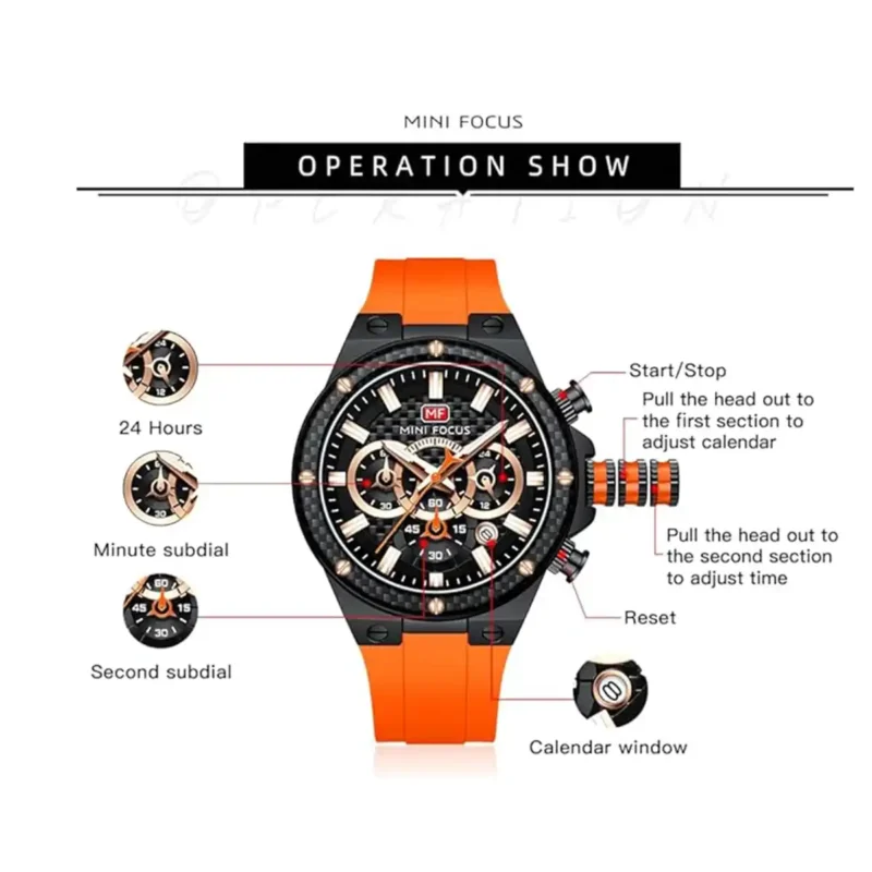 Original Mini Focus Watch For Men MF0468G - Image 5