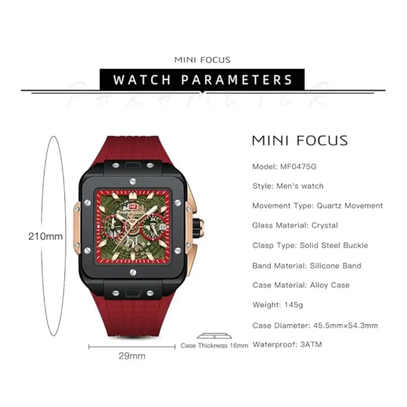 Original Mini Focus Watch For Men AMS0475 - Image 6