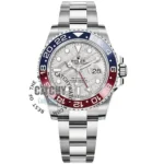 rolex-GMT-master-II-meteorite-gray-dial-silver-metal-strap-pepsi-men-egypt