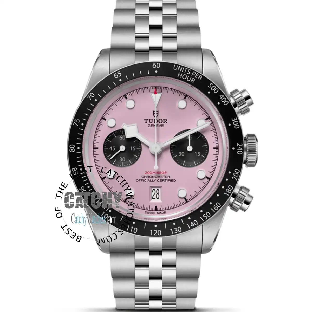 Tudor-Black-Bay-Pink-dial-79360n-0019-silver-metal-strap-In-Egypt