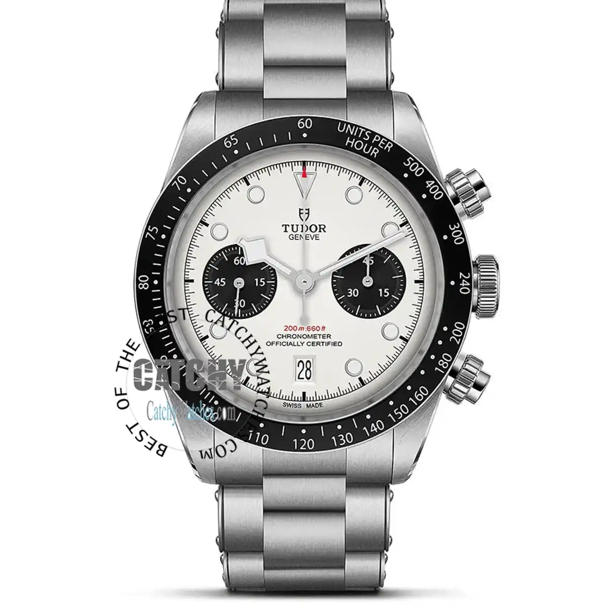 Tudor-Black-Bay-white-dial-M79360N-0014-silver-metal-strap-In-Egypt