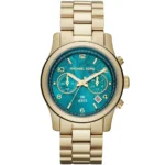 mk5815-original-michael-kors-chronograph-watch-women-blue-dial-metal-stainless-steel-gold-strap-quartz-battery-analog-100-series-runway-egypt